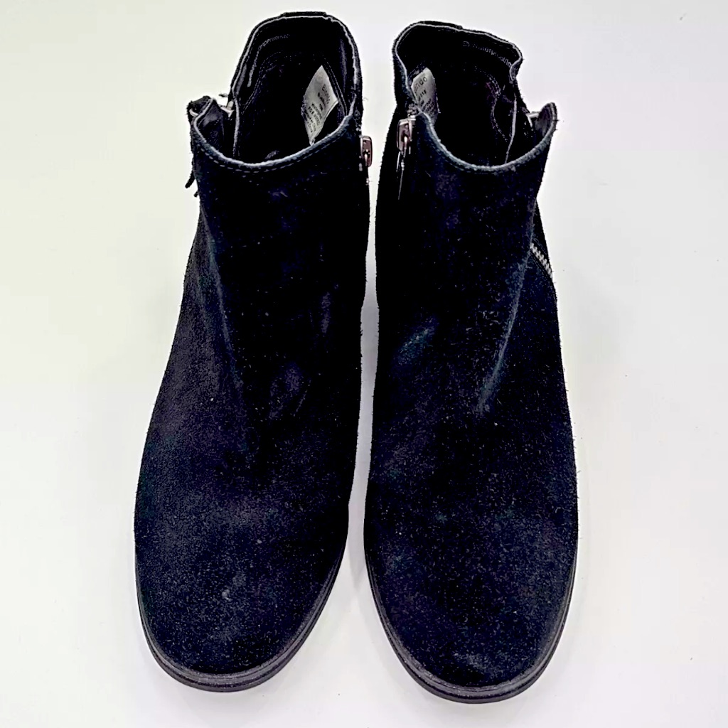 Blondo Womens Suede Zip Up Round Toe Waterproof Ankle Boots Double Zippered